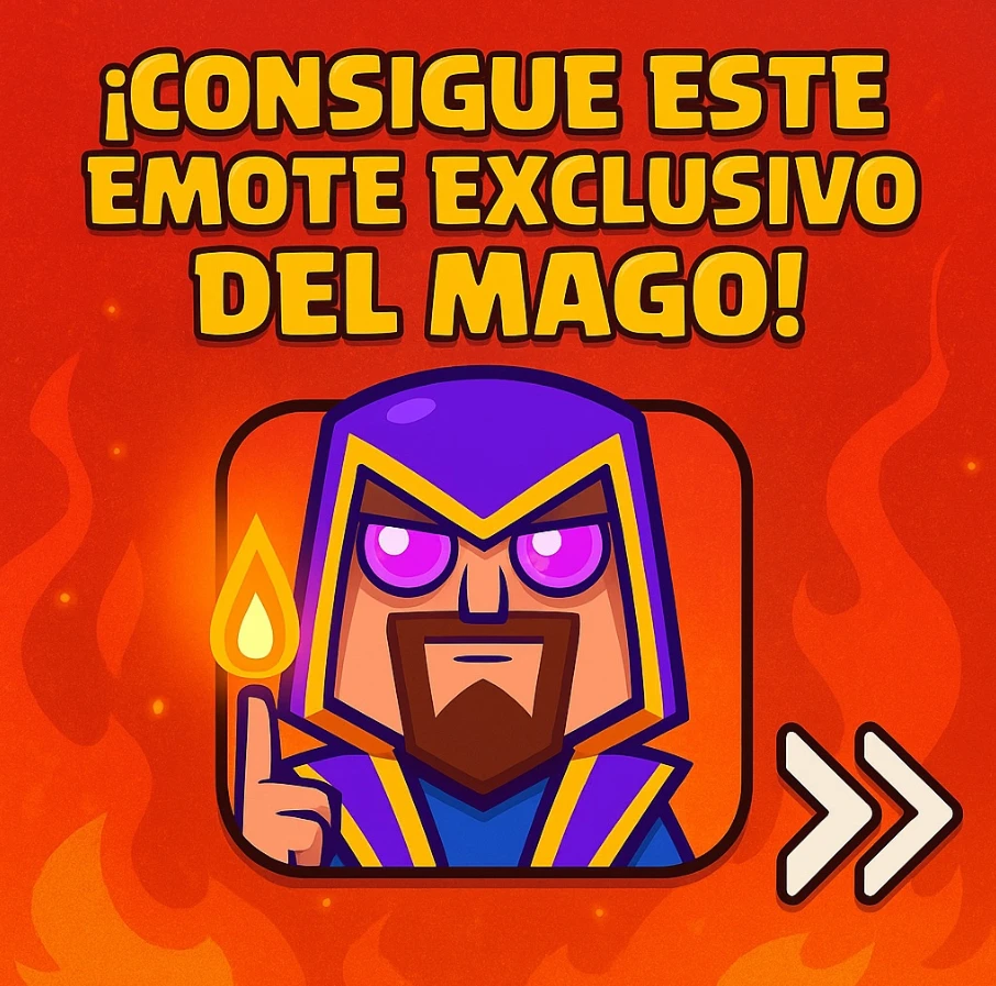 Emote del Mago de la llama en Clash Royale